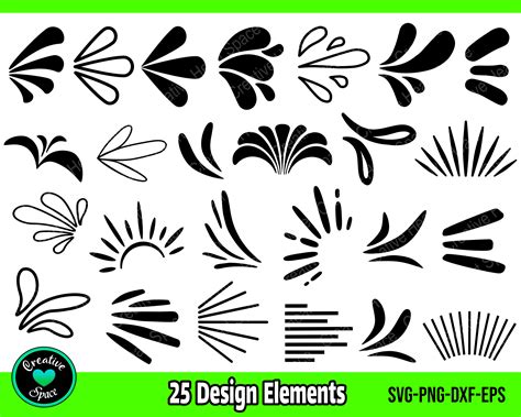Design Elements Svg Accent Svg Flourish Svg Doodle Svg Svg Etsy Australia