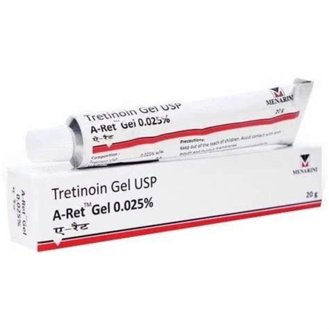 Tretinoin Gel Usp 0025 And01 Ww Menarini Treatment Acne Skin