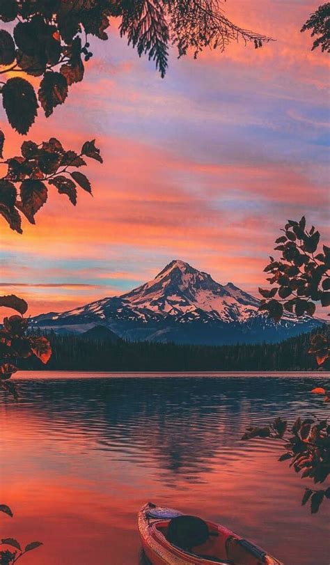 Sunset At A Mountain Lake Beautifulnature Naturephotography Nature Photography Sunset