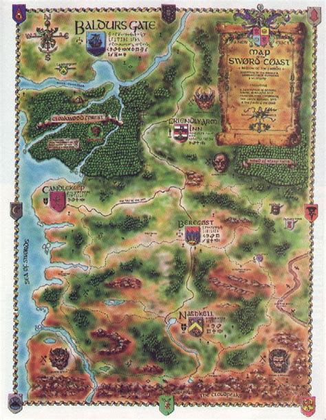 Baldurs Gateforgotten Realms Fantasy Maps Pinterest