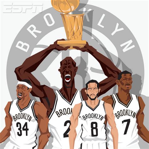 Brooklyn Nets ‘nba Champions Caricature Art Basketball Tricks I Love