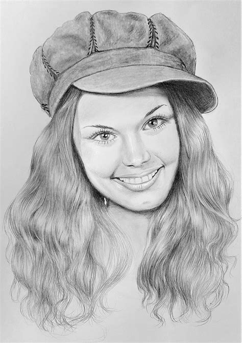 The Pretty Smile Pencil Portrait Female Face Drawing Face Drawing