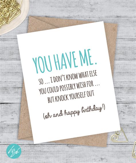 Thinking of you on your birthday and wishing you everything happy. Birthday Card Boyfriend Card Funny Birthday Card by ...