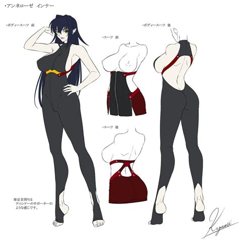 rule 34 annerose vajra artist name ass black hair breasts character sheet clothing erect