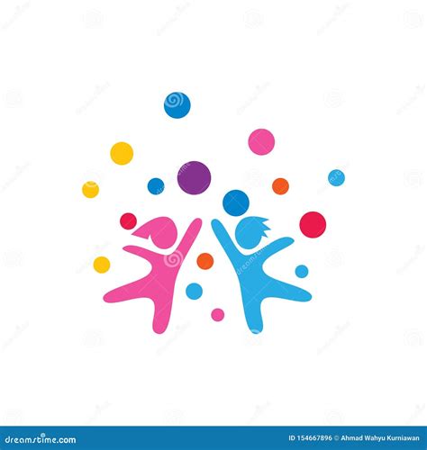 Kids Play Logo Stock Vector Illustration Of Spor People 154667896