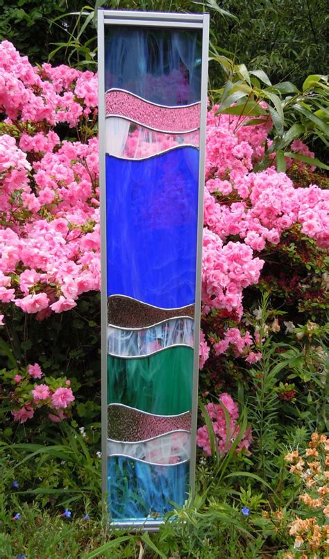 Stained Glass Garden Sculpture Panel Seascape By Henfieldglass £95 00 Glass Garden Art Glass