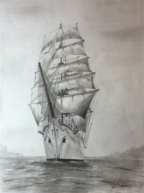 Sailing Ship Sketch At Explore Collection Of