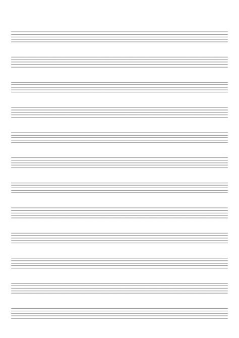 A4 Music Blank Sheet No Clef 8 And 12 Staves Printable Pdf Etsy