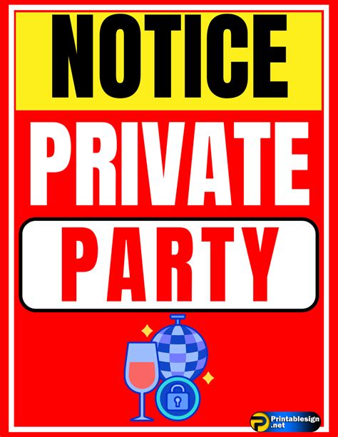Private Party Sign Free Download