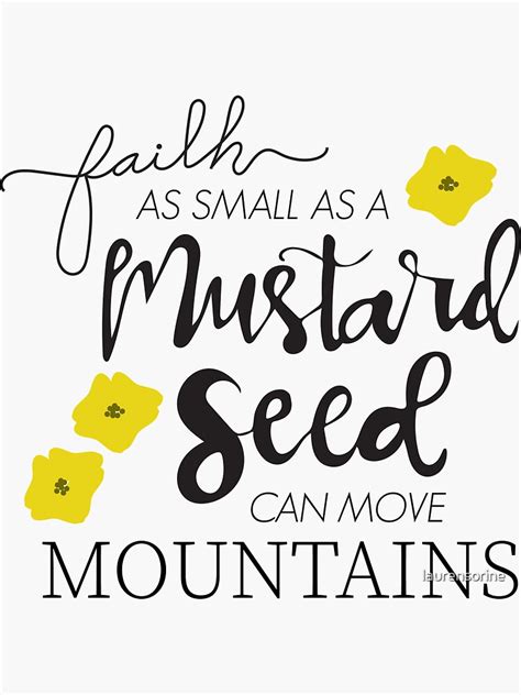Mustard Seed Faith Matthew 1720 Sticker For Sale By Laurensorine