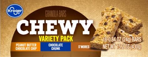 Kroger Chewy Granola Bars Variety Pack 18 Ct Smiths Food And Drug