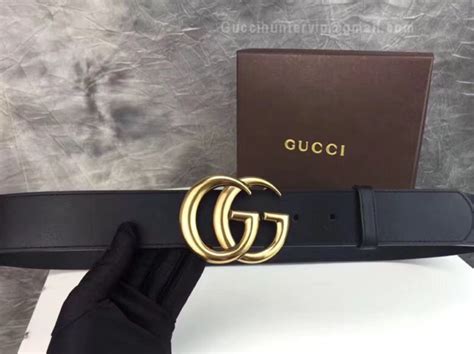 Gucci Leather Belt Replica With Double G Buckle Black Dreampurses