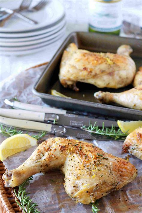 Place on middle rack in over and bake uncovered for an hour. Baked Chicken Leg Quarters Recipe - The Anthony Kitchen ...