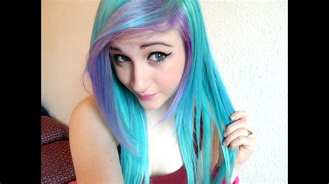 Looking for blue black hair color ideas? Dying My Hair Blue & Purple - YouTube