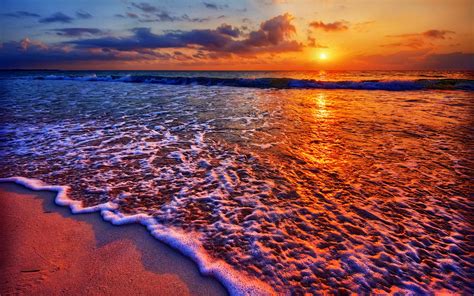 wallpaper sunlight landscape sunset sea bay shore sand reflection beach sunrise