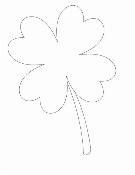 Free 4 Leaf Clover Coloring Pages