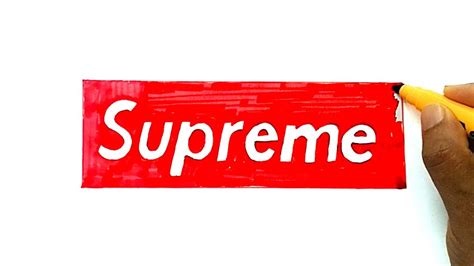 How To Draw The Supreme Logo Youtube