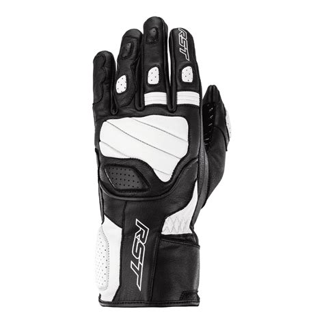 Rst Turbine Ce Leather Motorcycle Gloves White Free Uk Delivery