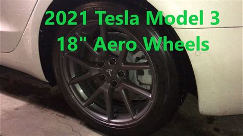 2021 Tesla Model 3 18 Aero Wheels Youtube