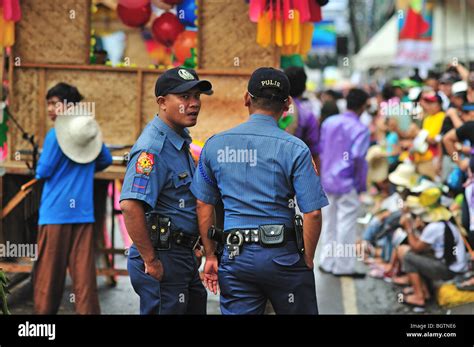 Cops At Sinulog Festival Cebu City Philippines Stock Photo Alamy
