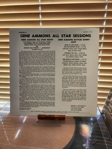 Gene Ammons All Star Sessions 1982 Prestige Ojc 014 Ex Ex