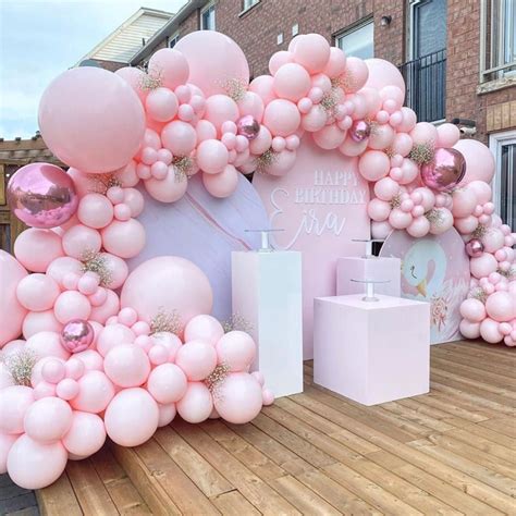 Baby Pink Matte Balloon Garland Arch Kit For Birthday Baby Etsy