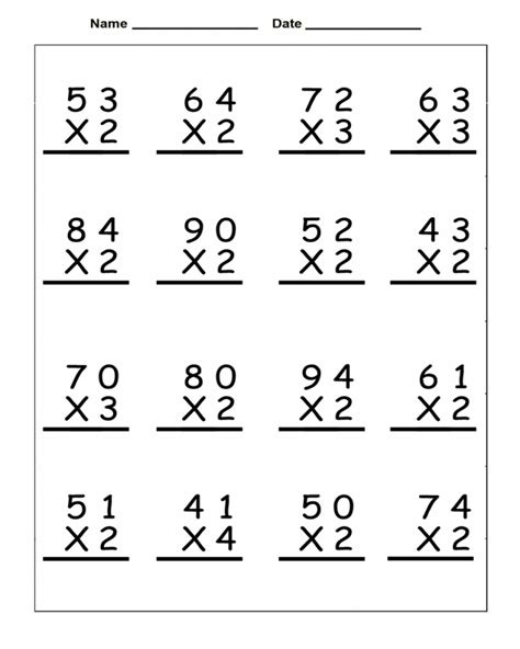 Th Grade Math Multiplication Worksheets Printable Math Worksheets