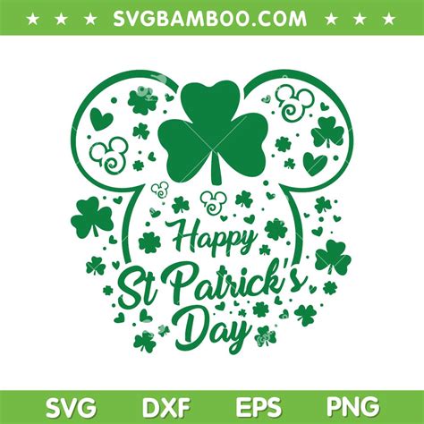 Disney Mouse Happy St Patricks Day Svg Png