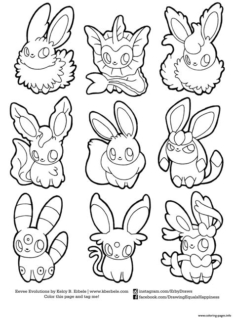 Print Pokemon Eevee Evolutions List Coloring Pages Pokemon Coloring
