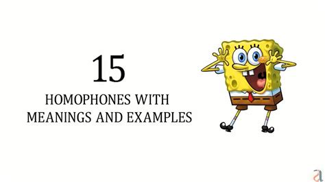 15 Homophones With Meanings And Examples Youtube