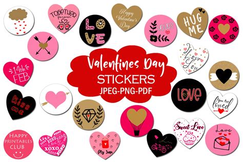 Cute Valentines Day Stickers Romantic Love Stickers