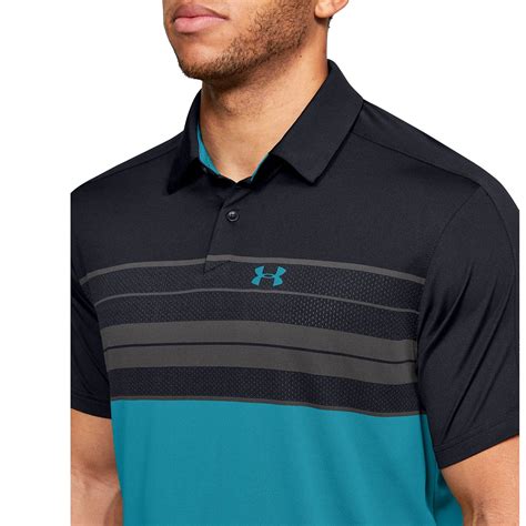 Under Armour Vanish Chest Stripe Polo Golf Shirt Blackescape Just