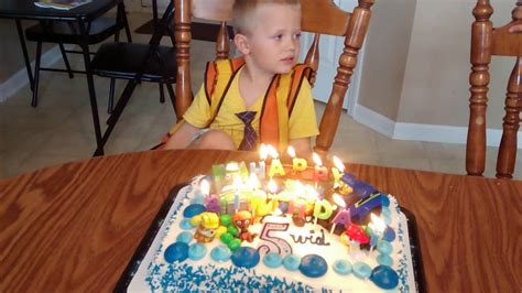 David Blows Out His Candles For His 5th Birthday Youtube
