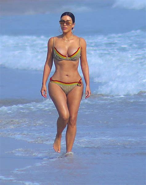 photo kim kardashian flaunts new slimmer figure in skimpy bik celebrities nigeria