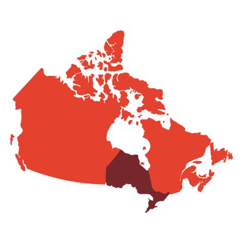 Ilustracion De Ilustracion De Mapa Canada Contorno Silueta Con Regiones