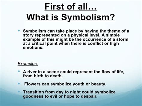 Symbolism Examples Alisen Berde