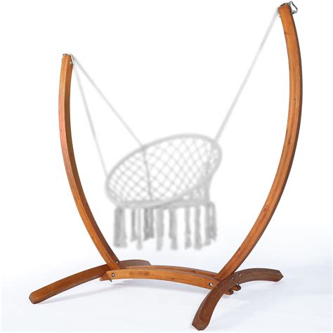 Buy Lazzo Wood Hammock Chair Stand Indoor Outdoor Pine Hammock Arc