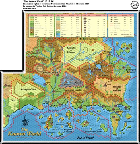 Karameikos 2e Known World 24 Mi Per Hex Atlas Of Mystara