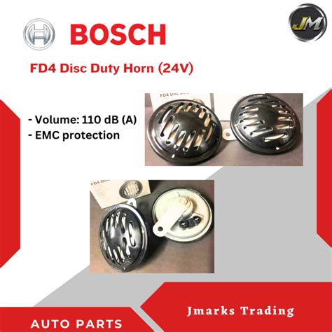 Bosch Fd4 Disc Duty Horn 24v Horn Set Lazada Ph