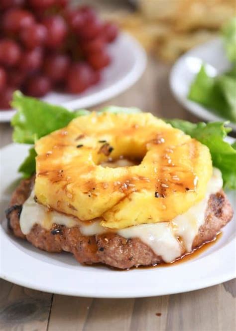 Teriyaki Turkey Burgers With Grilled Pineapple Mel S Kitchen Cafe