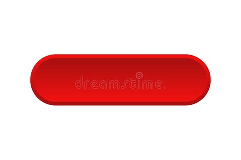 Vector Red Buttons Isolated Blank Red Menu Button Click Icon Vector