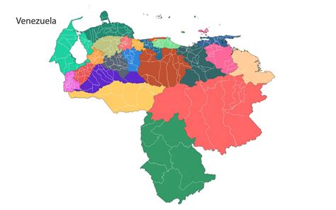Mapa Pol Tico De Venezuela Y Estados M S Vector Mapas Mapa Politico Mapa De Venezuela