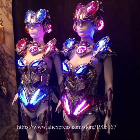 Fashion Led Luminous Catwalk Show Clothes Flashing Sexy Lady Evening Dress Led Cosplay Ballroom