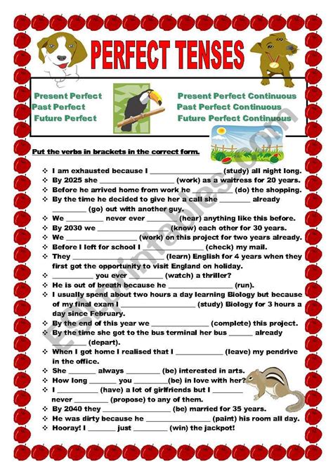 New Perfect Tenses Of Verbs Worksheet Pdf Tenses SexiezPicz Web Porn