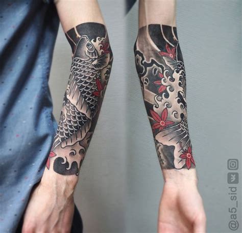Tatuagens Masculinas No Antebraço 70 Inspirações Koi Tattoo Sleeve