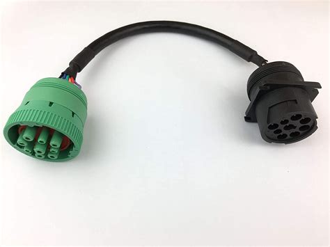 9pin J1939 Adapter Cable Type 1 Black Connector To Type 2 Green