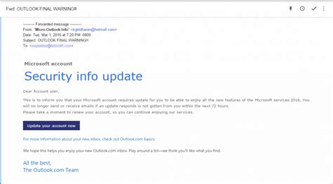 Outlook Email Phishing Scam Nexa1