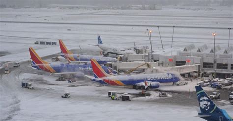 Seattle Snow Delays Cancels Flights Leaving Spokane Local News