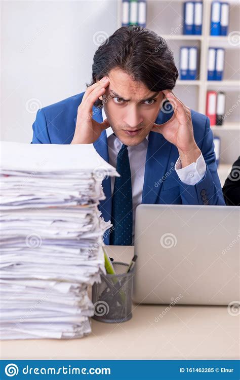 Two Male Colleagues Unhappy With Excessive Work Stock Image Image Of Angry Disrespectful