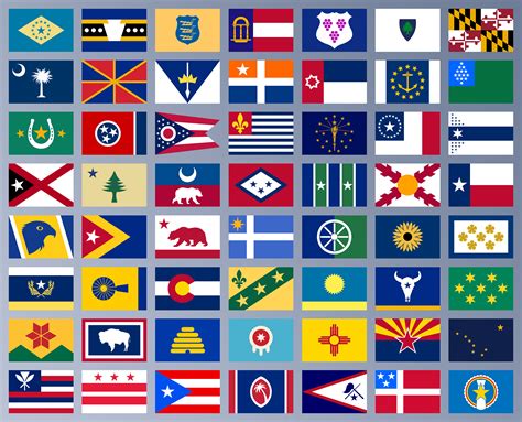 Redesigns Of Us State Flags In Alphabetical Order Rve
